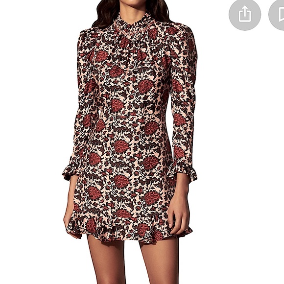 Sandro Paris jeweled neckline Lyah mini dress, the pink jacket is not for sale - Picture 6 of 9